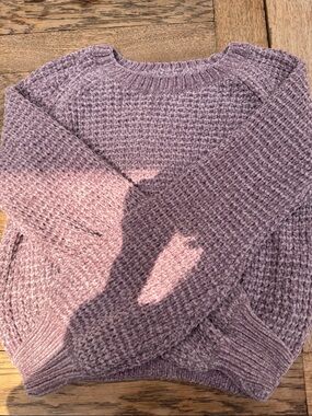 Altar'd State Lavender Chenille Scoop Neck Sweater